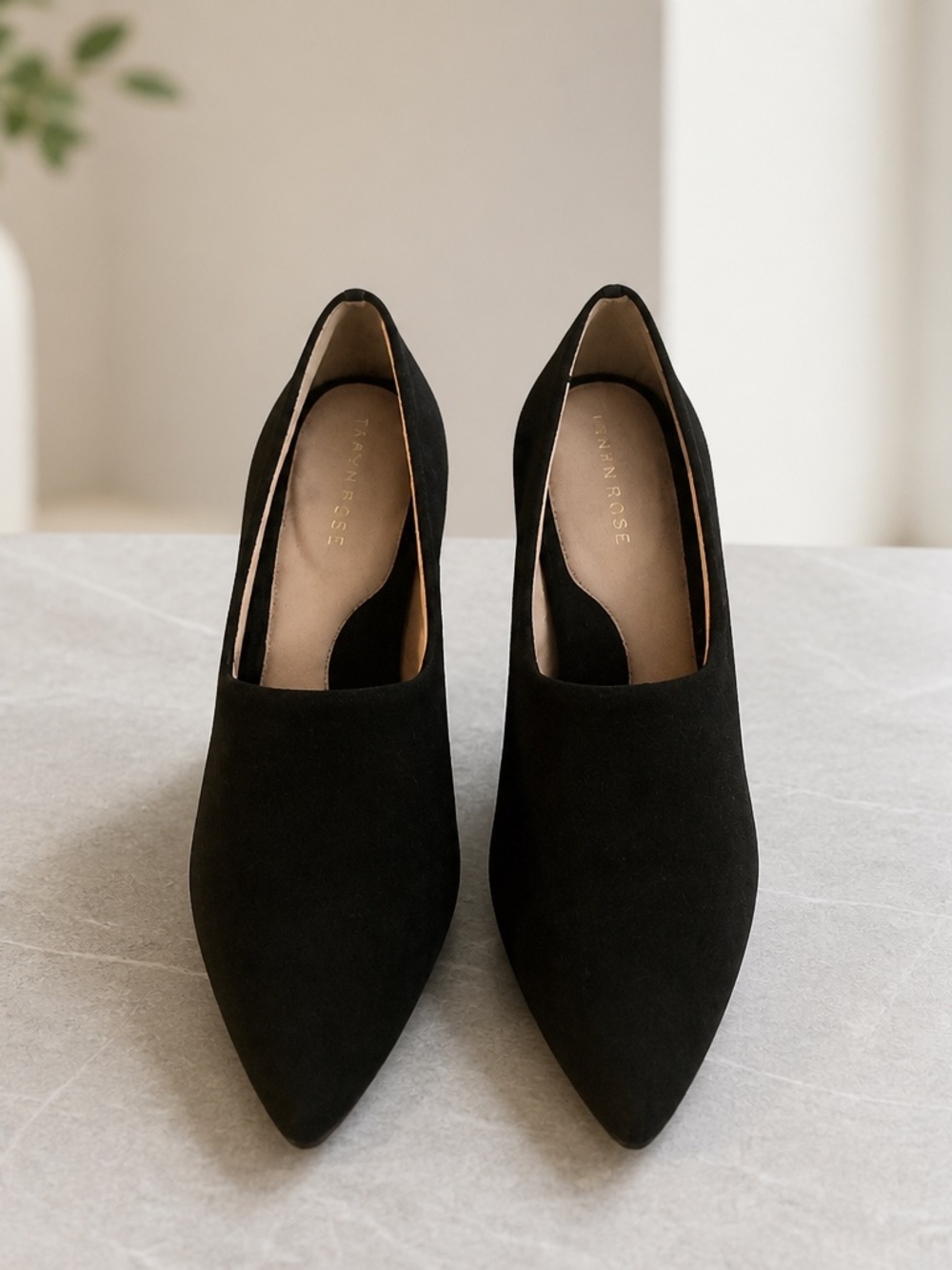 TARYN ROSE Yvonne Sleek Scuba Black Wedge 9.5M (NIB)—Original Price $195
